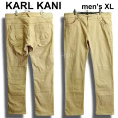KARL KANI　カールカナイ　Sz.36（約97cm　W38相当）　ストレートパンツ　スーパーストレッチ　ベージュ　ビッグサイズ　メンズのサムネイル