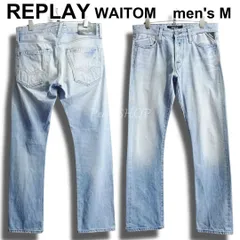 REPLAY　リプレイ　WAITOM　W29（約81cm　W32相当）　レギュラーストレート デニムパンツ　スカイブルー　ジーンズ　メンズ