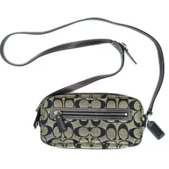 コーチ　シグネチャー　ベージュ　アクセサリーポーチ　ショルダーバッグ　Y-133