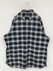 Ralph Lauren ラルフローレン シャツ/ブラウス XL グリーン チェック柄 ワンポイント ブランドロゴ 刺繍 ボタンダウン 長袖