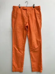 Polo by Ralph Lauren ポロバイラルフローレン チノパンツ 32/32 オレンジ フルレングス 無地 スタンダード テーパード レギュラー