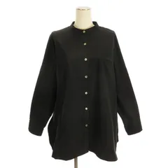 ウタオ Utao ブラウス シャツ 長袖 バンドカラー 黒 ブラック F ■FF