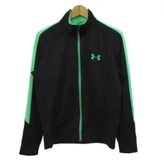 アンダーアーマー ジャージ ジャケット アウター ジップアップ スポーツウエア レディース SMサイズ 黒×緑 UNDER ARMOUR 【中古】のサムネイル