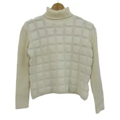 クレージュ ニット トップス 長袖 タートルネック セーター 日本製 レディース 9Rサイズ ベージュ courreges 【中古】のサムネイル