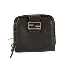 FENDI(フェンディ) 2つ折り財布 セレリア 8M0071 ダークブラウン レザー
