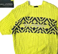 【90s】【Mr.JUNKO】【日本製】半袖 コットンニット  プルオーバー  ライムグリーン アーカイブ デザイナーズ ビンテージ 古着のサムネイル