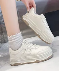 【日本倉庫即納】 厚底スニーカー ローカット 美脚シューズ
