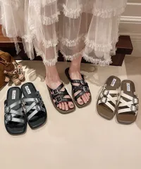 【日本倉庫即納】 ベルトサンダル クロスストラップサンダル