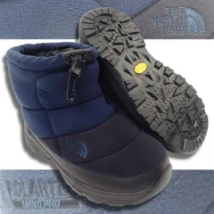 新品正規23980円 ノースフェイス ヌプシ Nuptse Bootie Short POLARTEC シューズ/ブーツ 27cmネイビー×ブラック(UK)