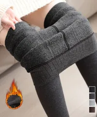 【日本倉庫即納】 裏起毛レギンス ハイウエスト厚手タイツ冬