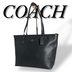 COACH 美品 344 トートバッグ シティ レザー ブラック 黒 A4収納可 大 