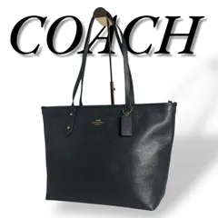 COACH　美品　344　トートバッグ　シティ　レザー　ブラック　黒　A4収納可　大容量　F58846　メンズ　ユニセックス