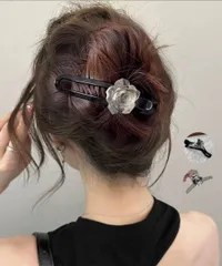 【日本倉庫即納】 ヘアクリップ バンスクリップ 合成樹脂花