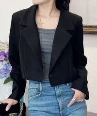 【日本倉庫即納】 ショート丈テーラードジャケット韓国風秋服