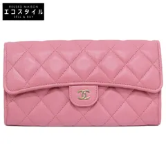 CHANEL シャネル 新品同様 AP0241 キャビアスキン マトラッセ クラシックフラップロングウォレット
