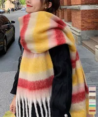 【日本倉庫即納】 ボリュームマフラー大判 ふわふわマフラー