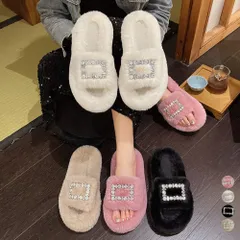 【日本倉庫即納】 ファーサンダル レディースファースリッパ