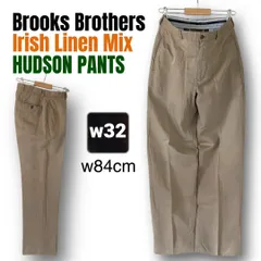 アイリッシュリネンMIX★ブルックスブラザーズ★綿麻混紡チノパンツ★ハドソン/HUDSON★Brooks Brothers★ベージュ★w32(84cm)   #2604A048のサムネイル