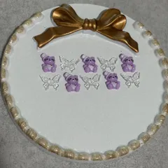 ネイルパーツ/サンリオ/パープルキティ/蝶10個セット㉟