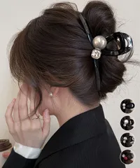 【日本倉庫即納】 バンスクリップ ヘアクリップ パール