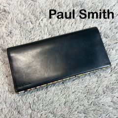 未使用PaulSmithポールスミス レザー長財布 マルチストライプ ブラック