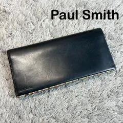 Paul Smith ポールスミス 長財布 レザー ブラック マルチカラーライン