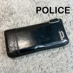 POLICE ポリス 長財布 ラウンドファスナー レザー ブラックのサムネイル