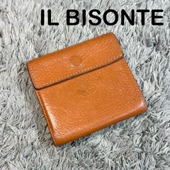 IL BISONTE イルビゾンテ 三つ折り財布 本革 レザー オレンジ