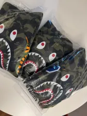 2XL A BATHING APE シャーク ジップアップ フーディー アミグリーン