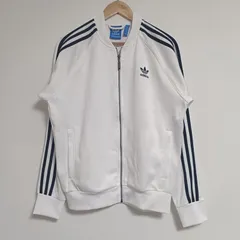 adidas アディダス トラックジャケット トレフォイル 刺繍ロゴ ベホワイト ッケンバウアー O(XL相当)