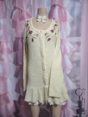 新品 アクシーズファム 森ガール レース カーディガン