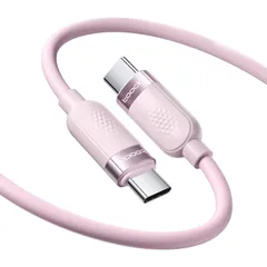 【在庫セール】絡まない 断線防止 タイプC 充電充電cable 急速充電 PD/QC 結束バンド付き ピンク iPhone シリコン素材 60W 17/iPhone 2M 16/iPhone ケーブル C 15/Plus、MacBook USB Air/Pro