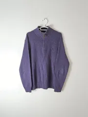 ポロラルフローレン PURPLE パープル ニット ハーフジップアップ 95