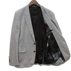 ピーエスポールスミス PS Paul Smith ポンチ テーラード ジャケット 2B グレー M 253322