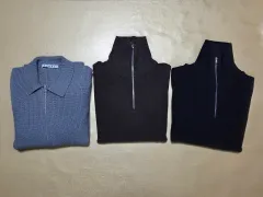 ニットジップアップ3点まとめ出品(ニットジップアップ1 + ハーフジップ2点)