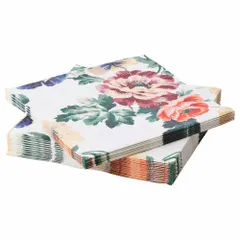 SMAKSINNE スマークスィッネ 紙ナプキン - マルチカラー/フラワー 33x33 cm 404.788.15のサムネイル