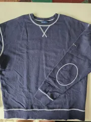 SAINT JAMES セントジェームス ネイビー スウェットシャツ エルボーパッチ 105 サイズ