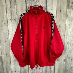 OLD Wilson 90s ウィルソン レッド ラグラン  フルジップ スタンドネック ハイネック ジャージ トラック ジャケット メンズ M〜L サイズのサムネイル