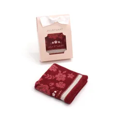 JILL STUART(ジルスチュアート) ポンポネ タオルハンカチ レッド パッケージ入り プチギフト フラワー 58-3229090 約25×25cm
