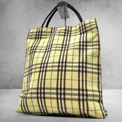 BURBERRY トートバッグ ノバチェック A4 キャンバス レザー 2604