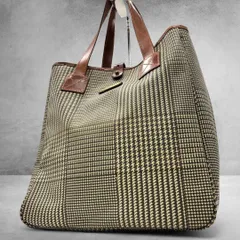 POLO RALPH LAUREN チェック柄 トートバッグ PVC レザー