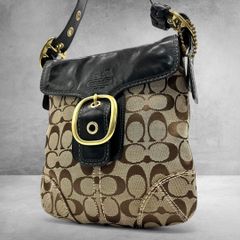 美品】COACH コーチ ショルダーバッグ 12889 ブラック キャンバス 