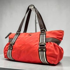 希少】80s Burberry バーバリー ボストンバッグ 大容量 ホースロゴ