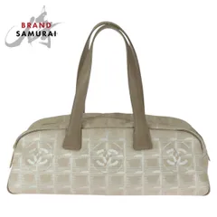 CHANEL シャネル ニュートラベルライン ベージュ ゴールド金具 ナイロン/レザー ハンドバッグ ミニボストンバッグ レディース 601091【中古】