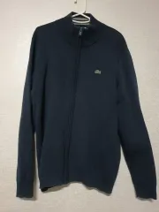 ラコステ ネイビー ウール ニット ジップアップ ジャケット 出品