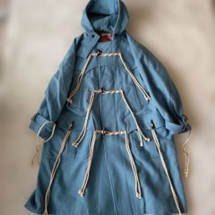 サイズ1】Hyke OXFORD COLLARLESS BIG JACKET オーバーサイズ