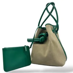 VASIC 別注 ボンドミニ スエード 巾着バッグ レザー グリーン 2416