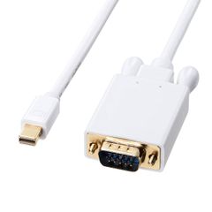 신품 산와 서플라이 미니 DisplayPort-VGA 변환 케이블(화이트·1m) KC-MDPVA10