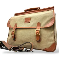 &Gander ダブルフラップ フィールドバッグ キャンバス レザー Goose&Gander ダブルフラップ フィールドバッグ キャンバス レザー