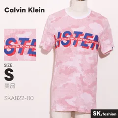美品 Calvin Klein トップス カットソー 迷彩 半袖 総柄 文字プリントのサムネイル